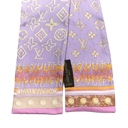 Louis Vuitton Silk Monogram Map Bandeau Lilac 2 of 3