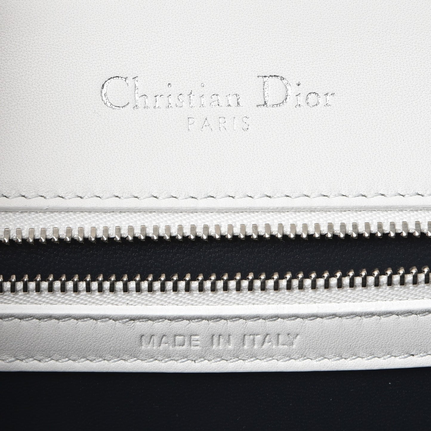 Patent Micro-Cannage Small Diorama Flap Bag White