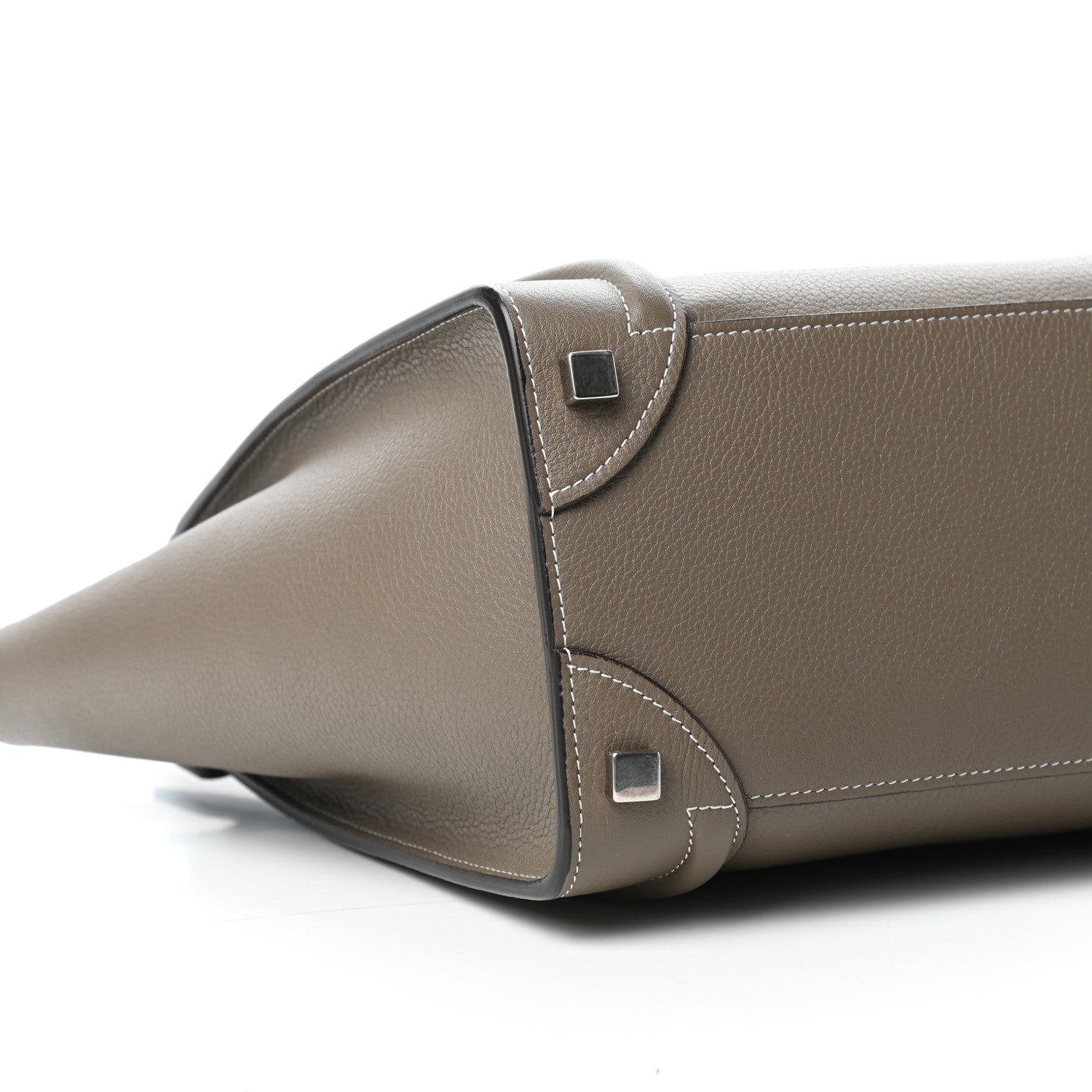 Celine Drummed Calfskin Micro Luggage Souris 7 of 9