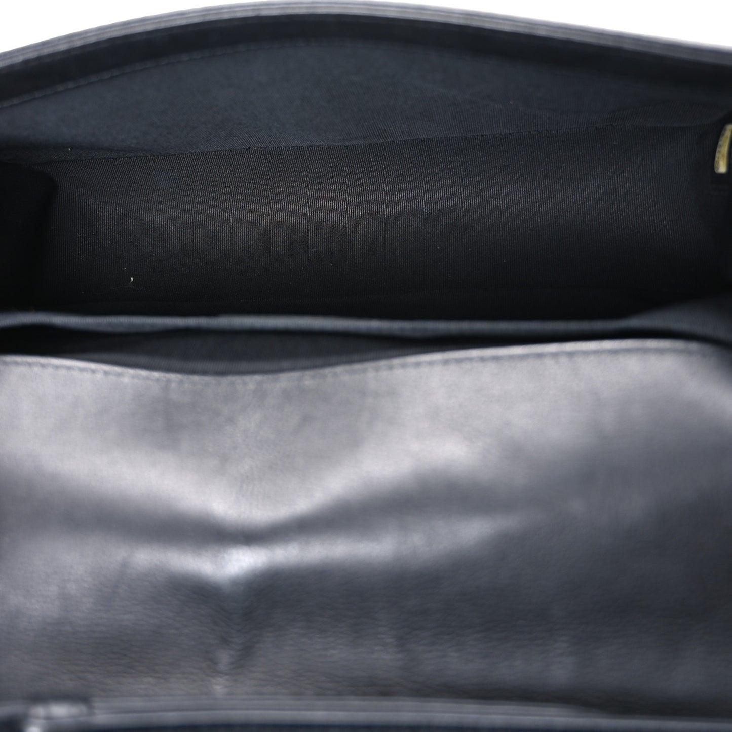 Lambskin Quilted Medium Boy Flap Black