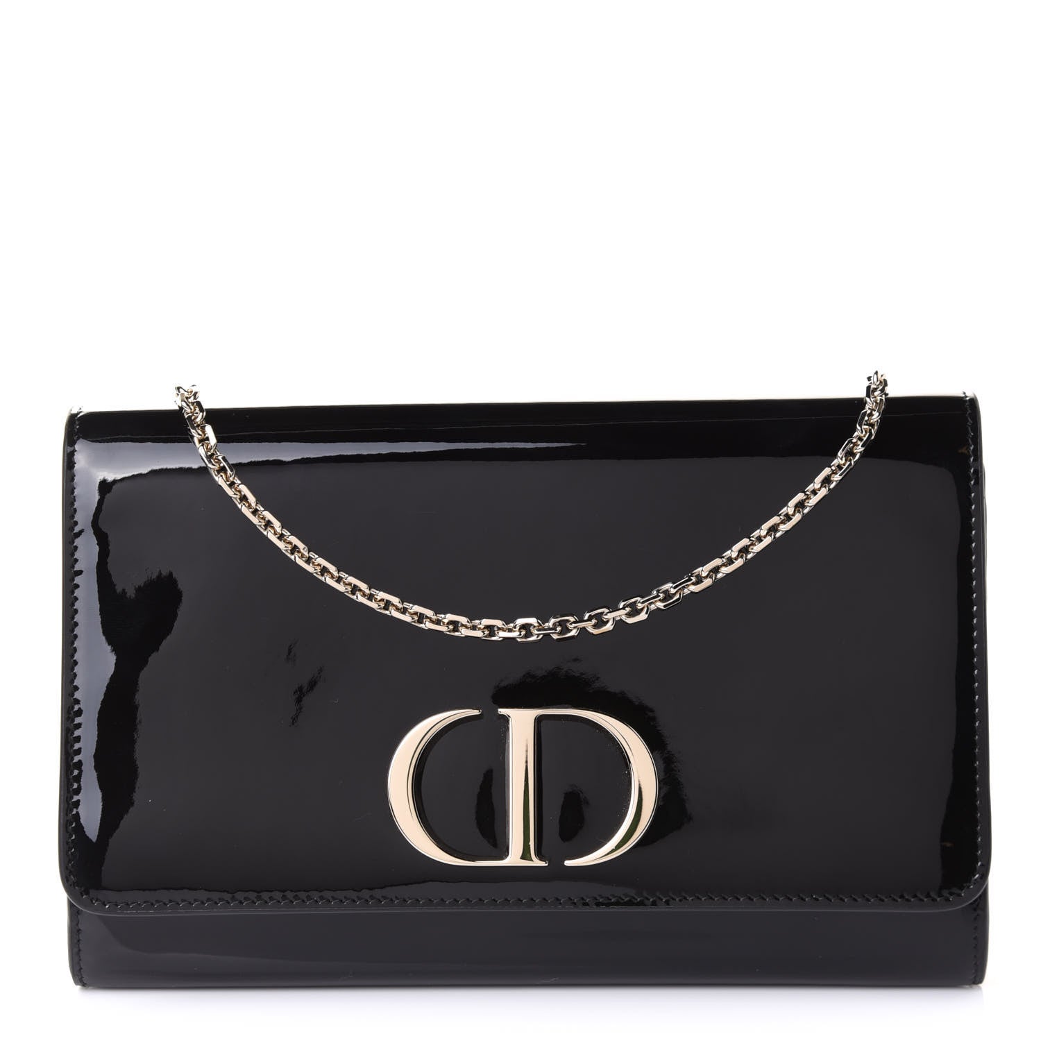 Christian Dior Patent 30 Montaigne Pouch Black 1 of 10