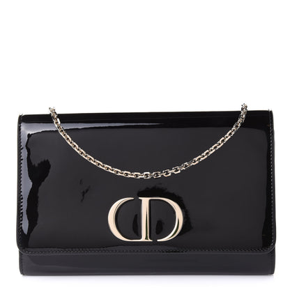 Christian Dior Patent 30 Montaigne Pouch Black 1 of 10