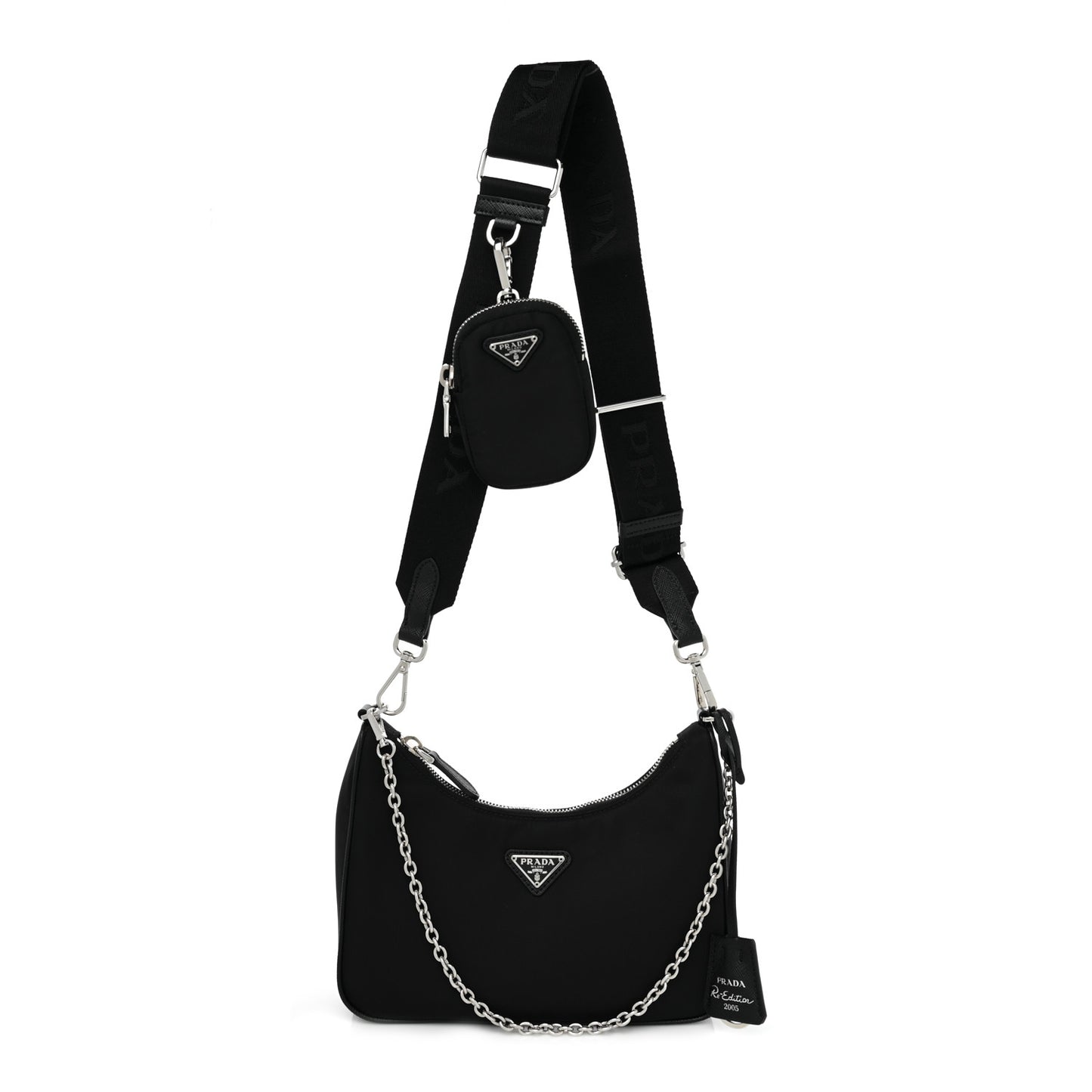 Nylon Re-Edition 2005 Shoulder Bag Black