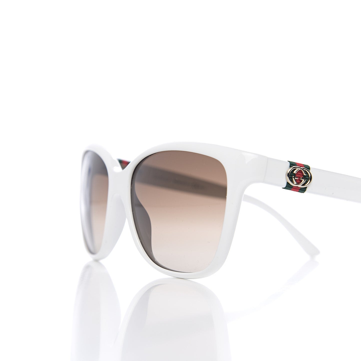Round Frame Web Sunglasses GG3645S White