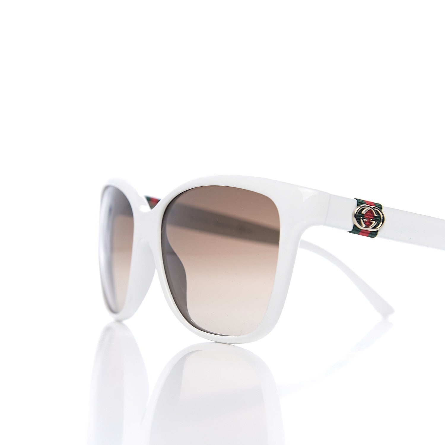 Gucci Round Frame Web Sunglasses GG3645S White 7 of 8