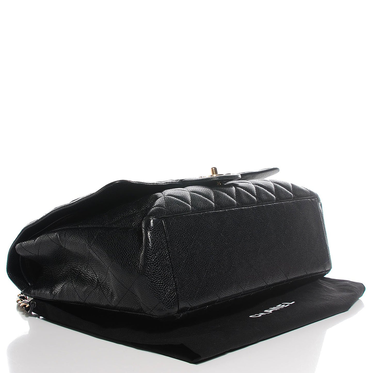 Caviar Quilted Maxi Double Flap Black