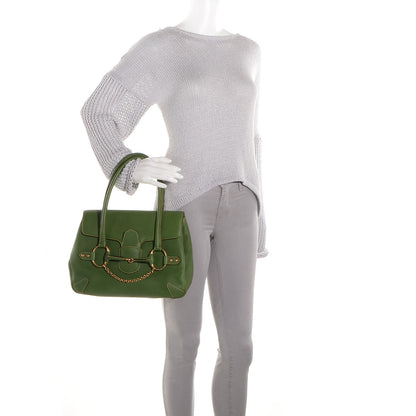 Gucci Leather Horsebit Chain Flap Bag Green 2 of 7