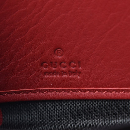 Gucci Calfskin Bamboo Round Zip Long Wallet Red 6 of 8
