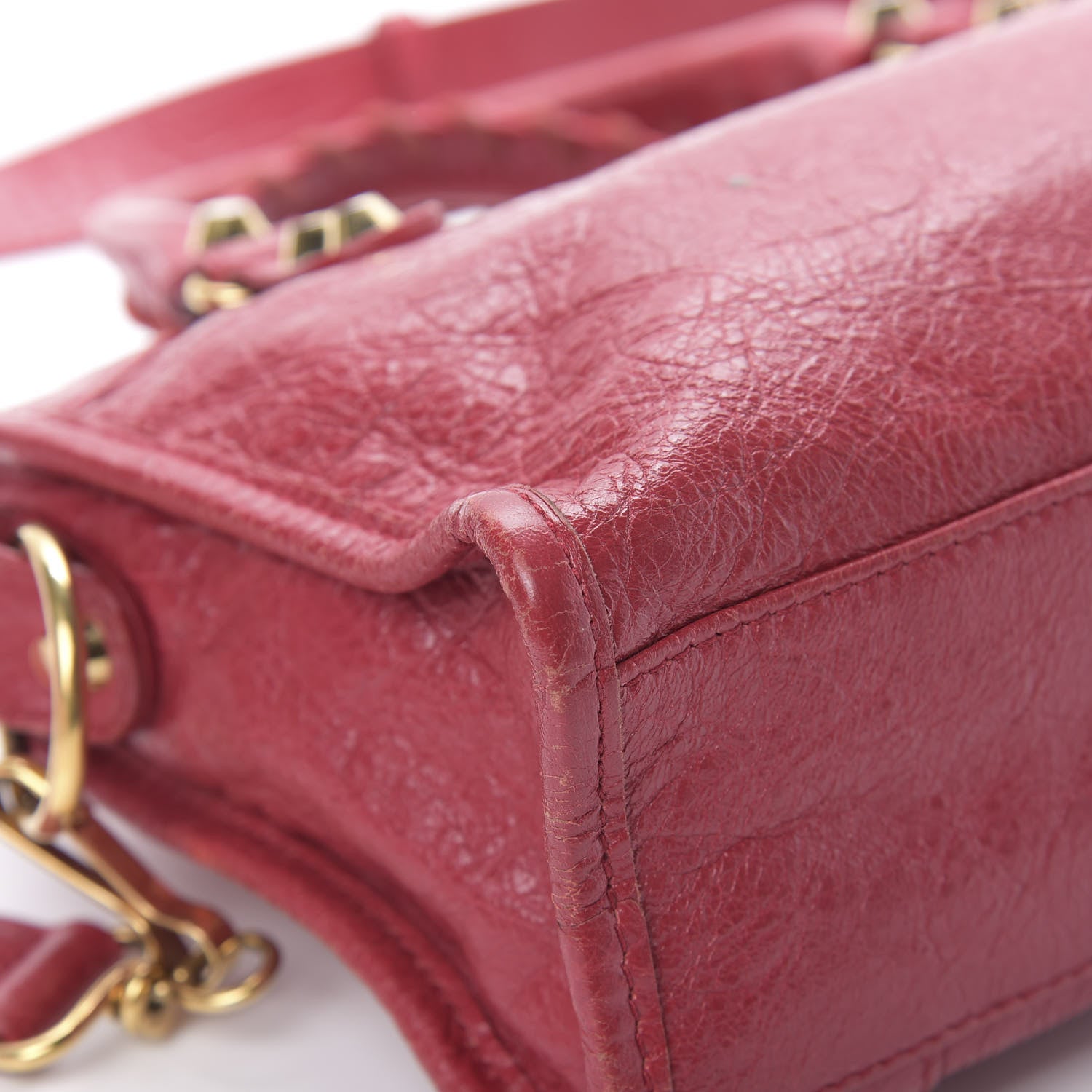 Balenciaga Agneau Classic Gold Hardware Mini City Rouge Sapphire 12 of 18