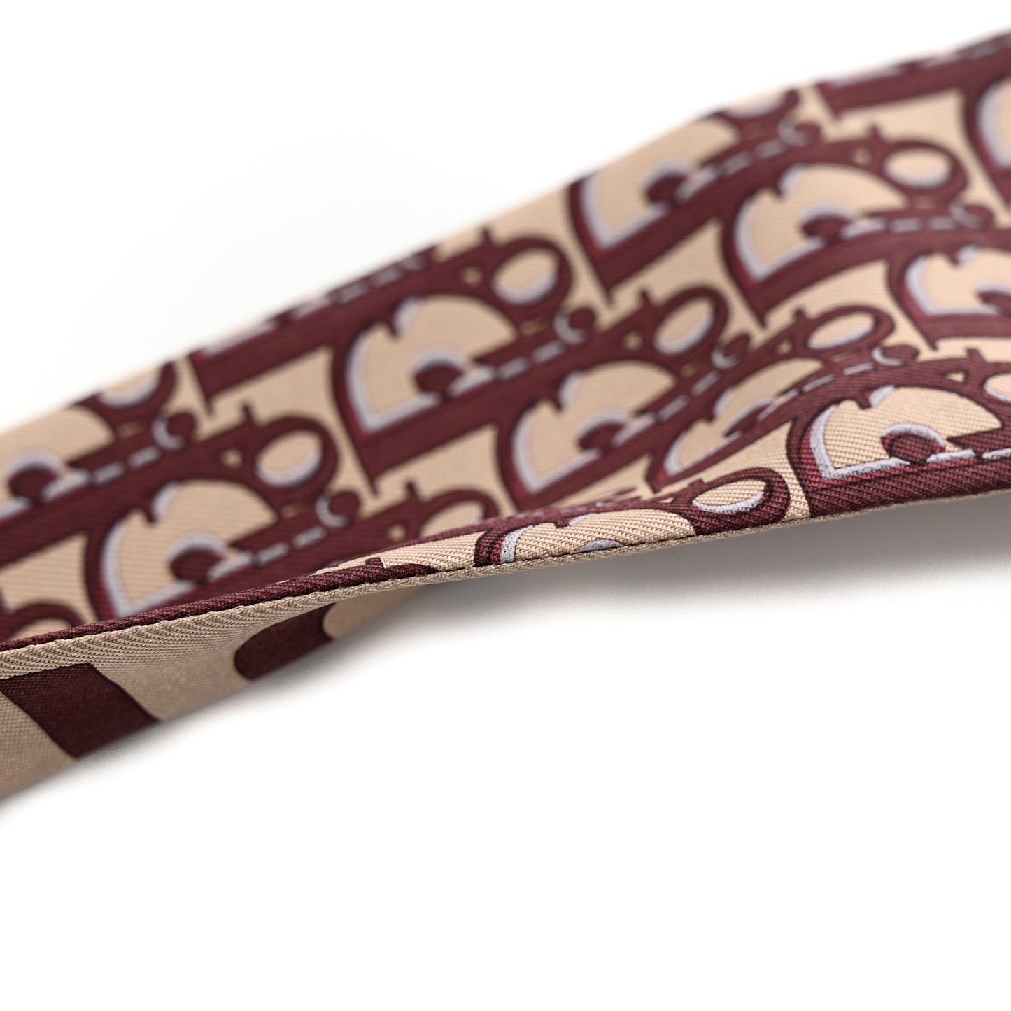 Silk Oblique Mitzah Scarf Bordeaux