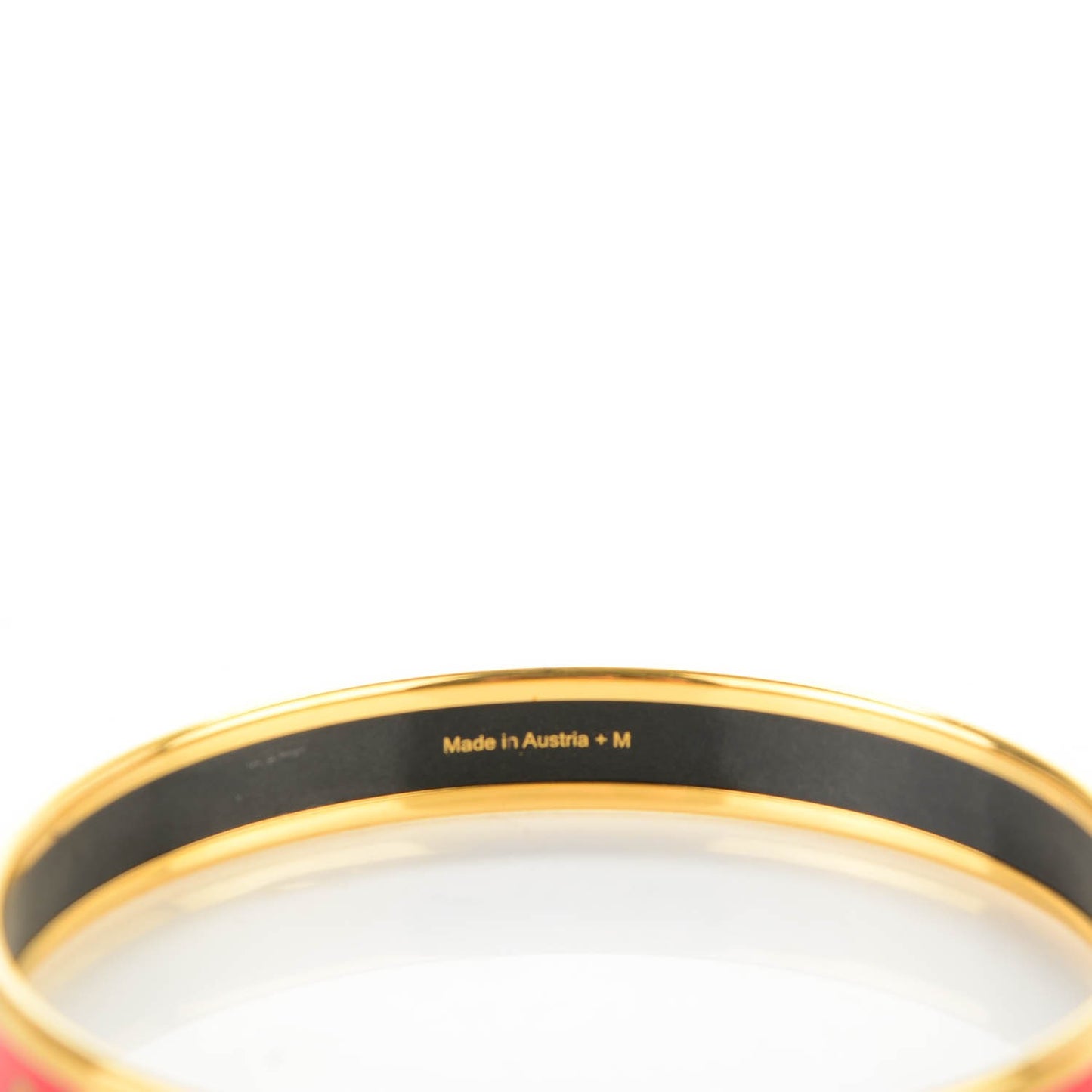 Enamel Printed Narrow Caleche Bracelet 65 Rouge Vif