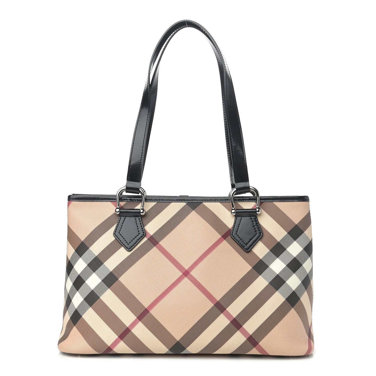 Burberry Supernova Check Small Nickie Tote Black 1 of 11