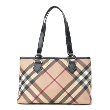 Burberry Supernova Check Small Nickie Tote Black 1 of 11
