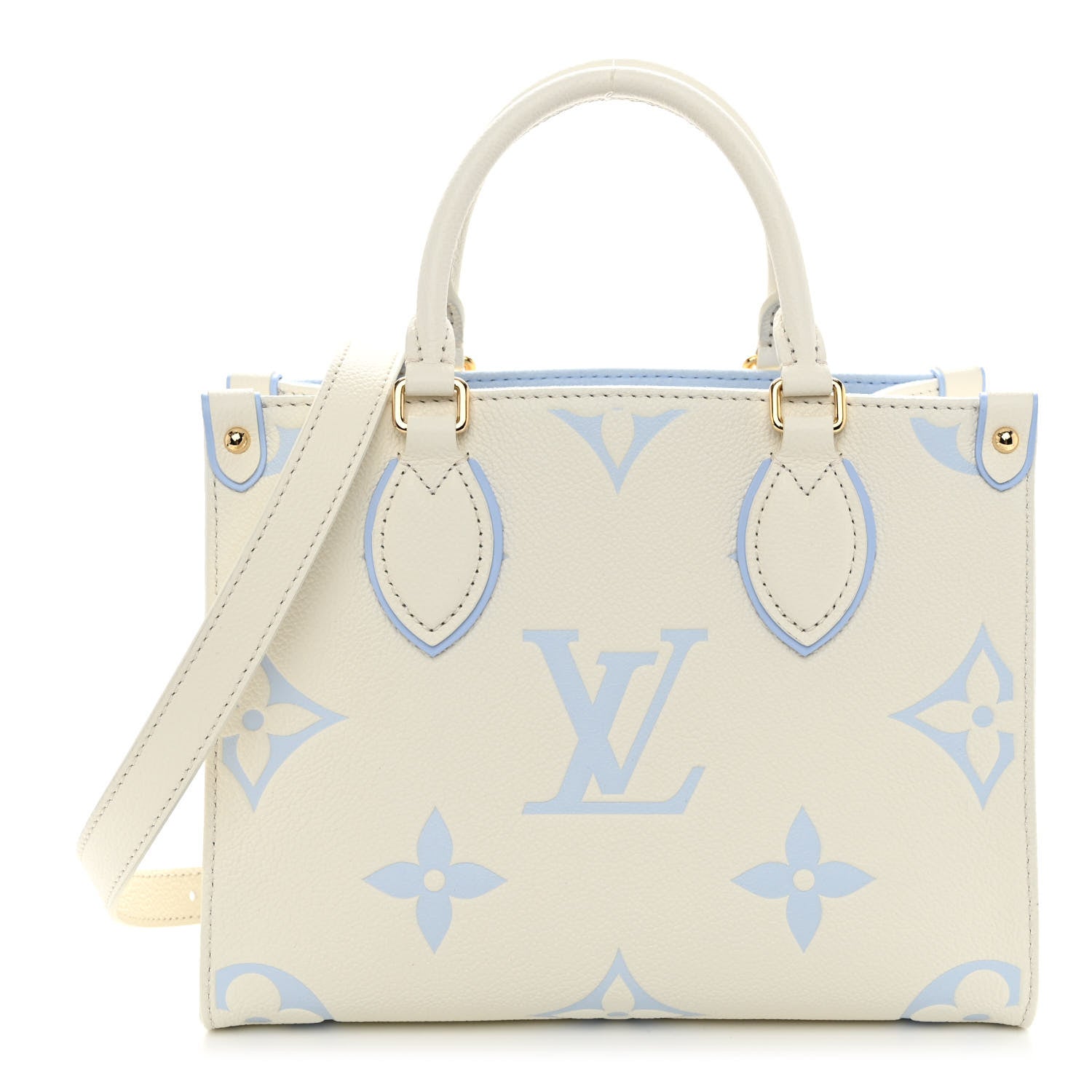 Louis Vuitton Empreinte Monogram Giant Onthego PM Latte Candy Blue 1 of 9