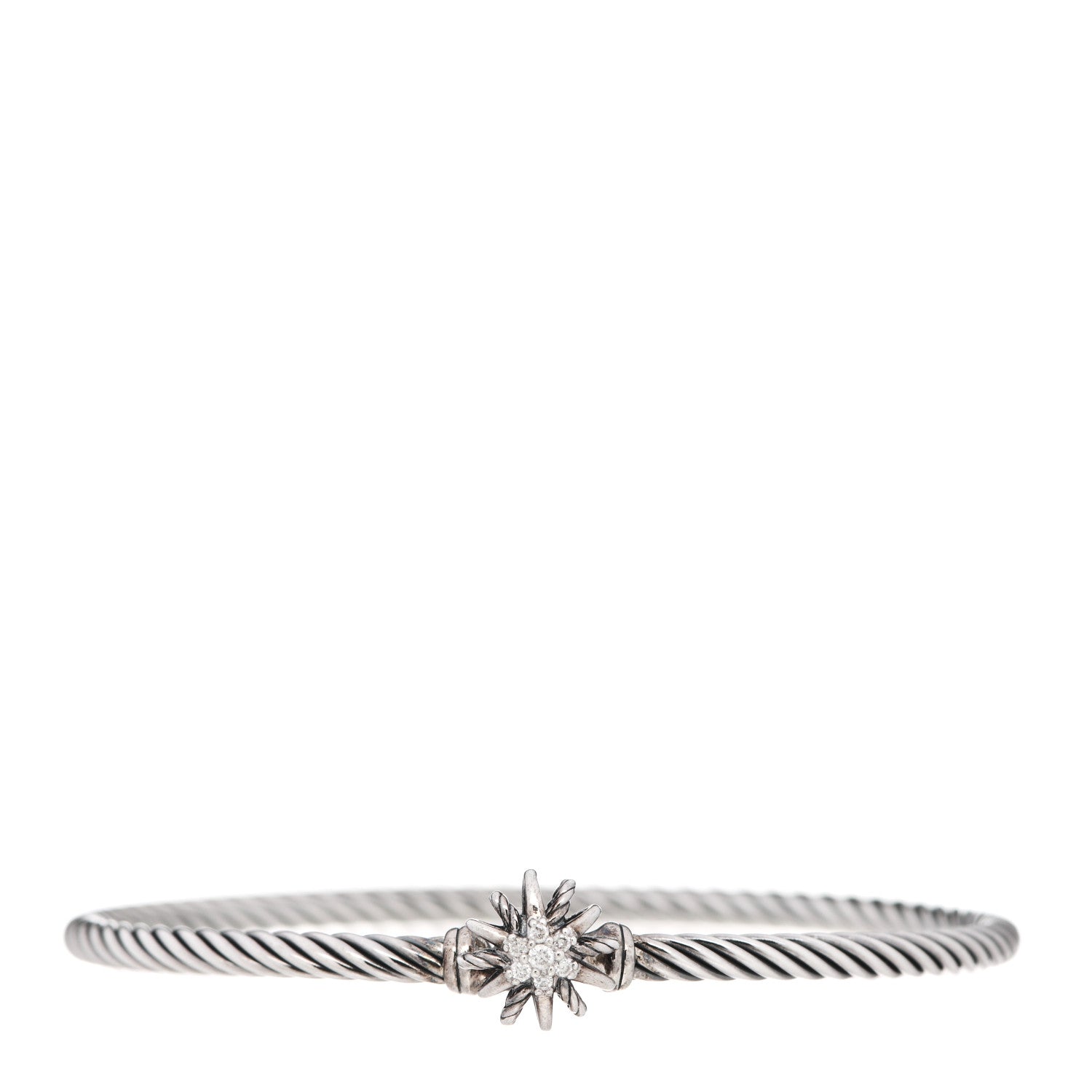 David Yurman Sterling Silver Diamond Starburst Bracelet 1 of 4