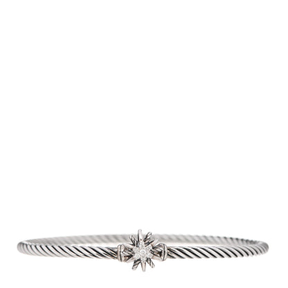 David Yurman Sterling Silver Diamond Starburst Bracelet 1 of 4