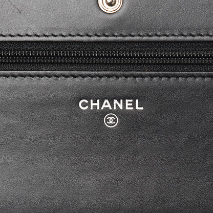 Chanel Patent Quilted Wallet On Chain WOC Black 6 of 9
