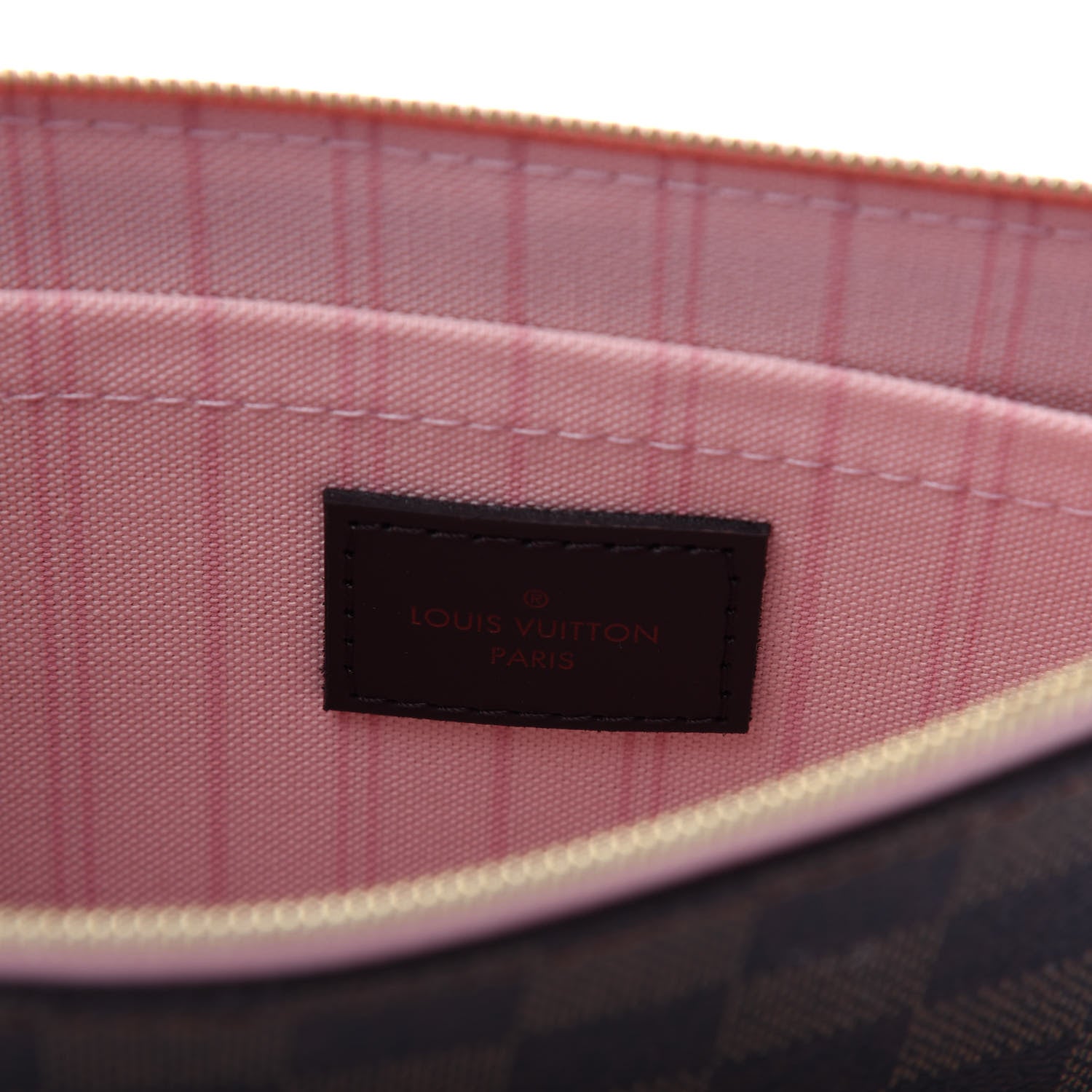 Louis Vuitton Damier Ebene Neverfull MM GM Pochette Rose Ballerine 6 of 7