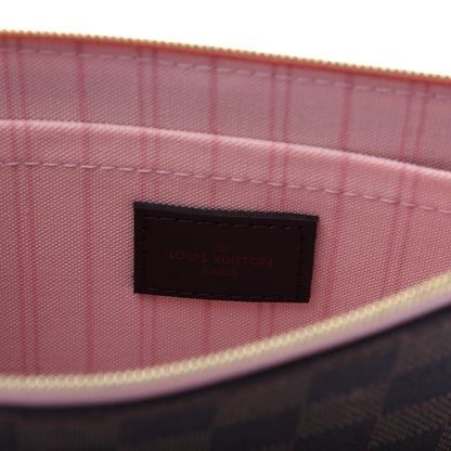 Louis Vuitton Damier Ebene Neverfull MM GM Pochette Rose Ballerine 6 of 7