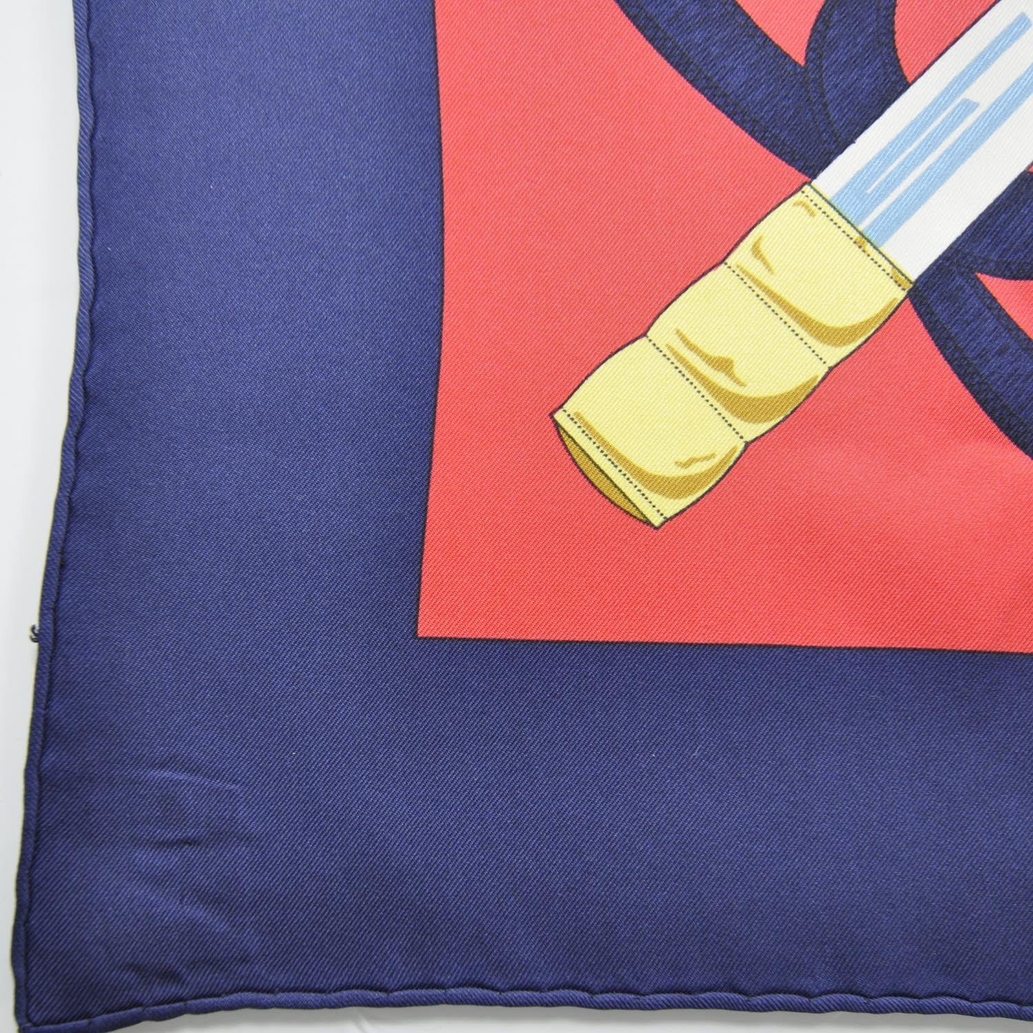 Hermes Silk Eperon D Or Scarf 90 Bleu 3 of 8