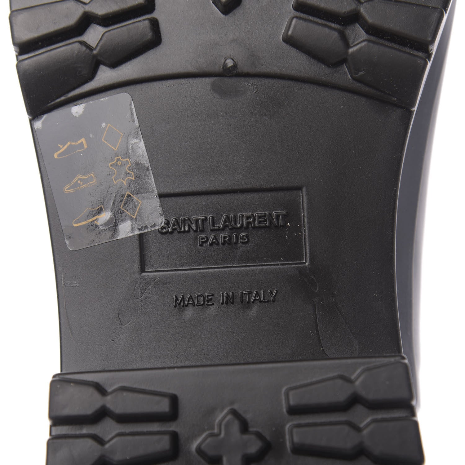 Saint Laurent Rubber Crystal Studded Festival Rain Boots 38 Black 7 of 8