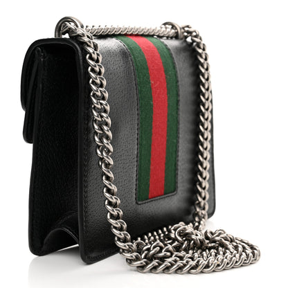 Gucci Calfskin Web Mini Dionysus Shoulder Bag Black 3 of 15