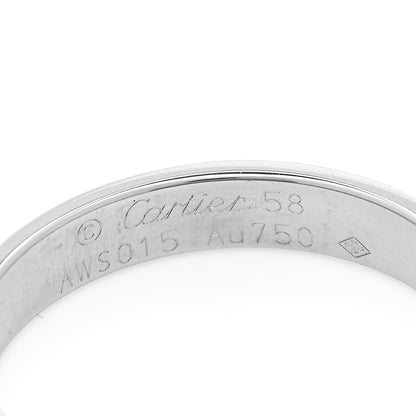 Cartier 18K White Gold 3.5mm LOVE Wedding Band Ring 58 8.5 4 of 5