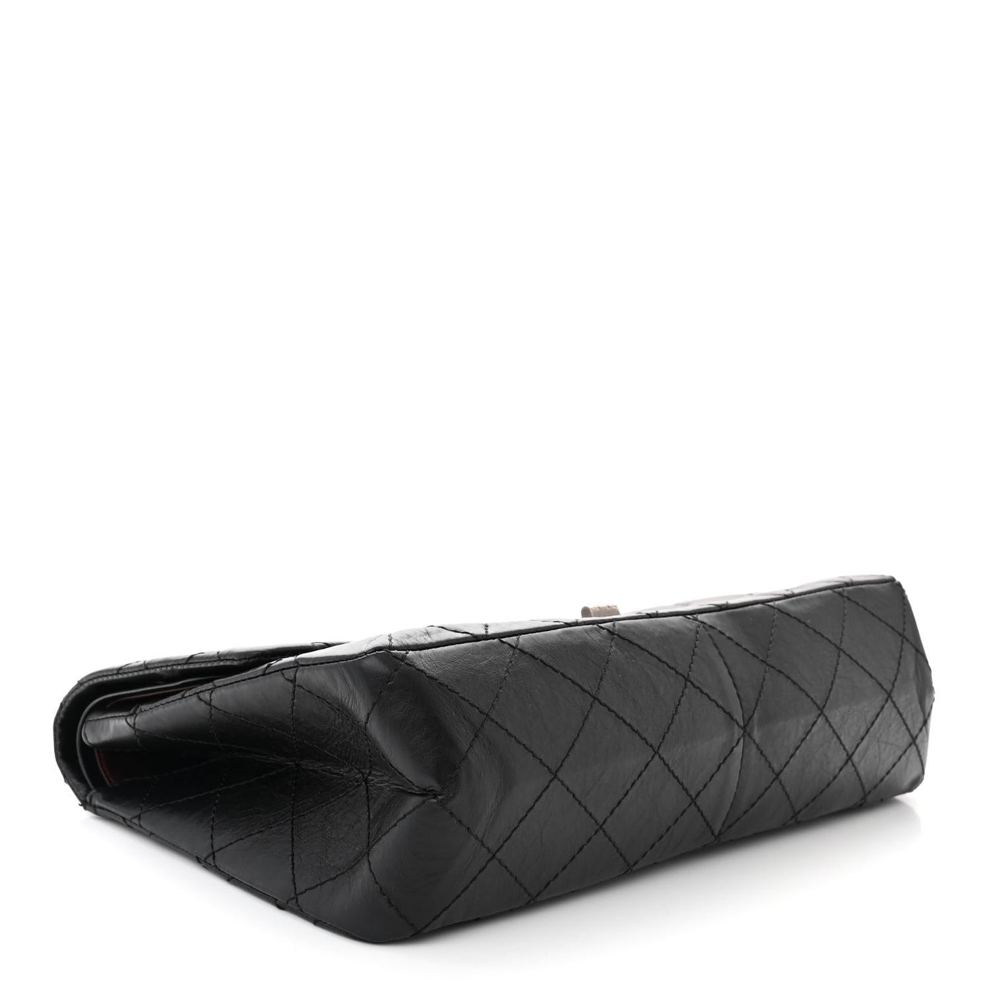 Aged Calfskin Quilted 2.55 Reissue 227 Flap Black