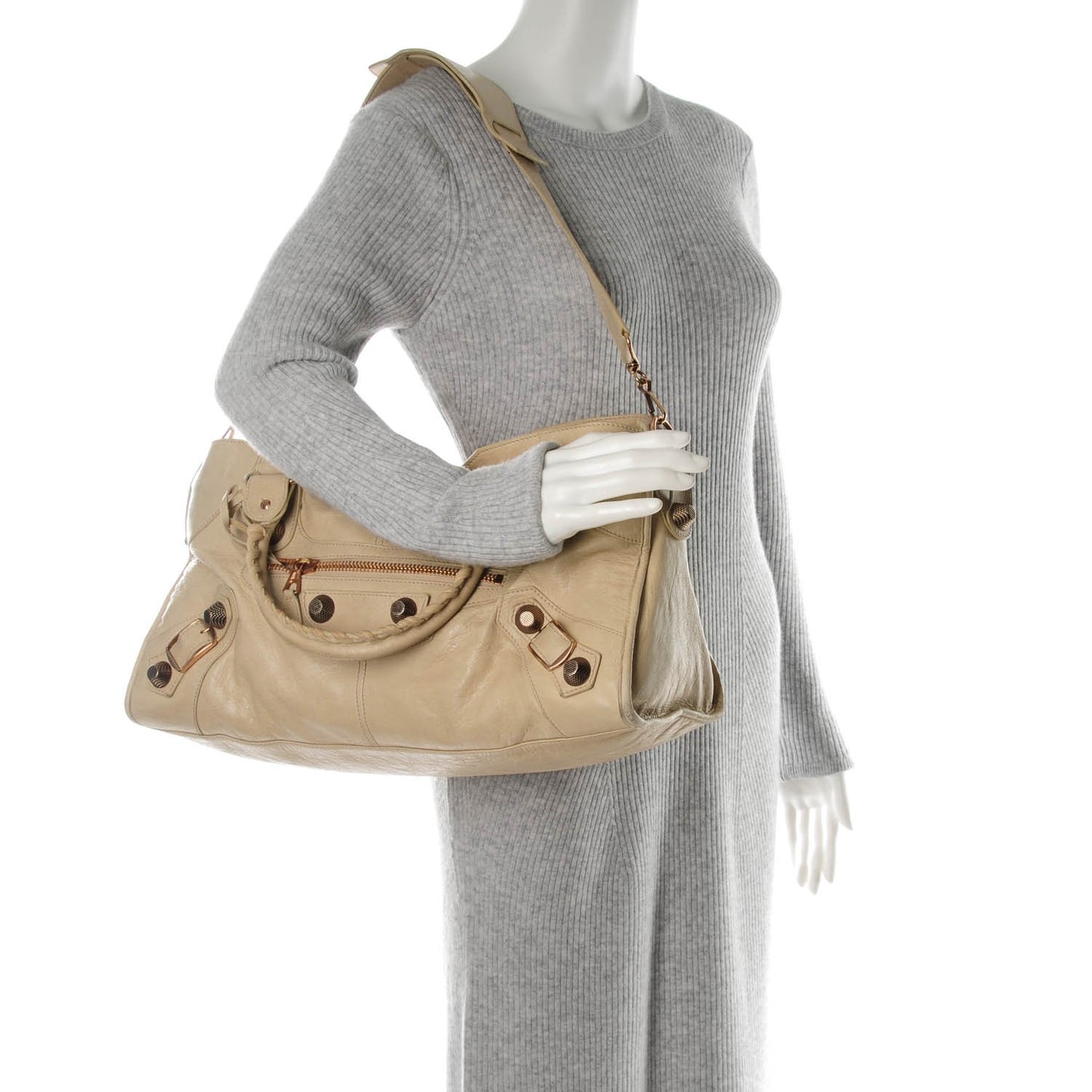 Agneau Giant 21 Rose Gold Hardware Part Time Praline
