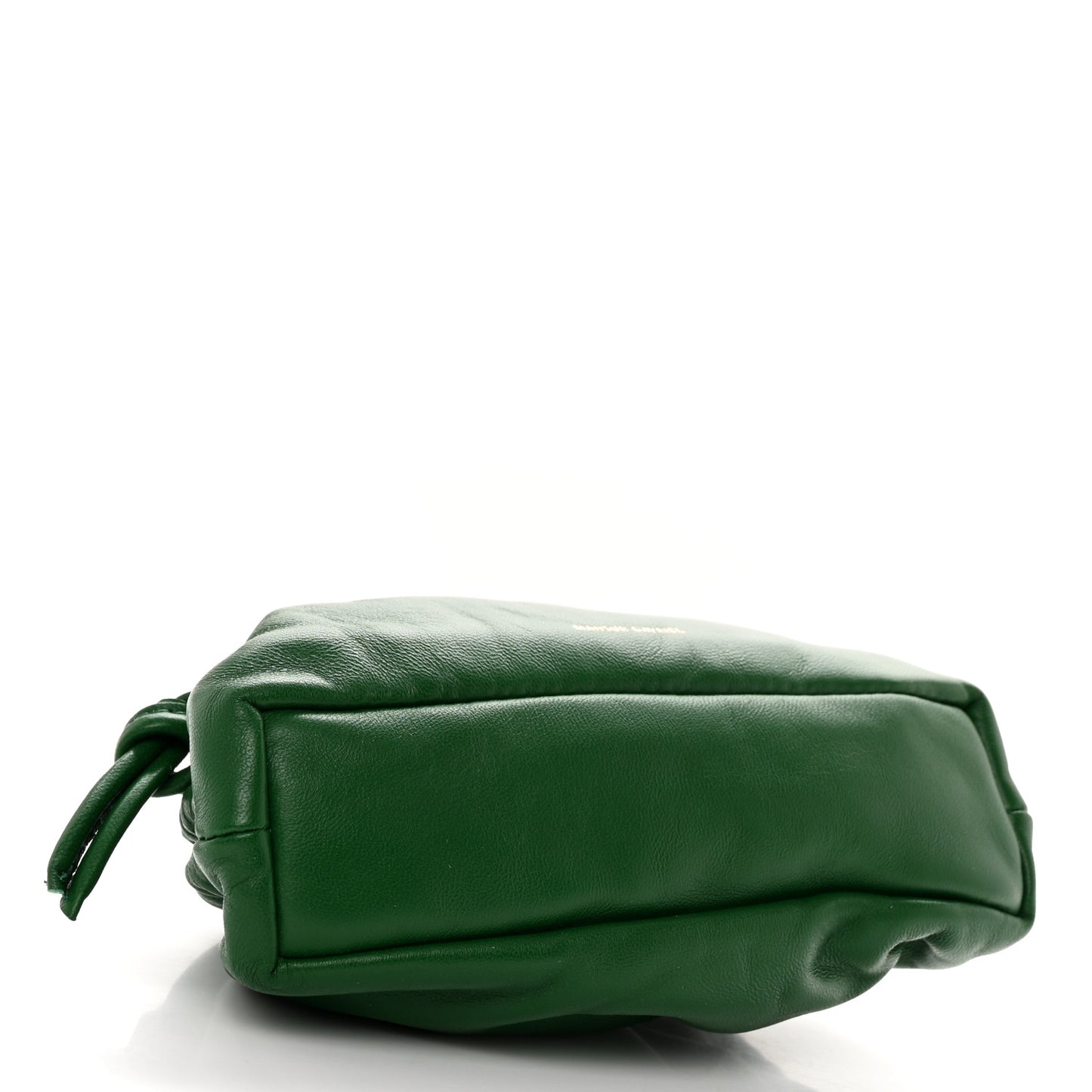 Lambskin Mini Cloud Wristlet Leaf Green