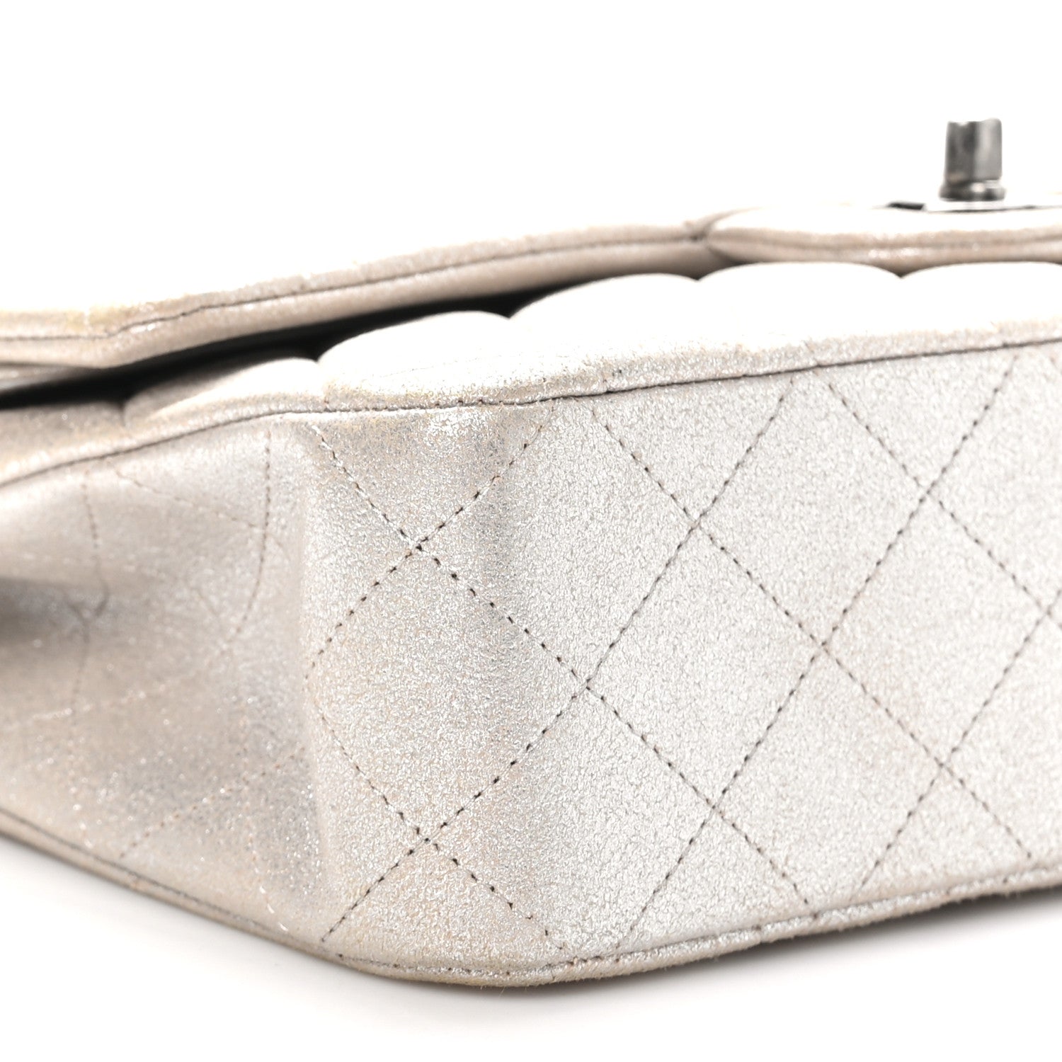 Chanel Iridescent Calfskin Medium Double Flap Light Gold 9 of 10