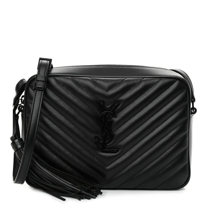 Saint Laurent Calfskin Matelasse Monogram Monochrome Lou Camera Bag Black 1 of 10