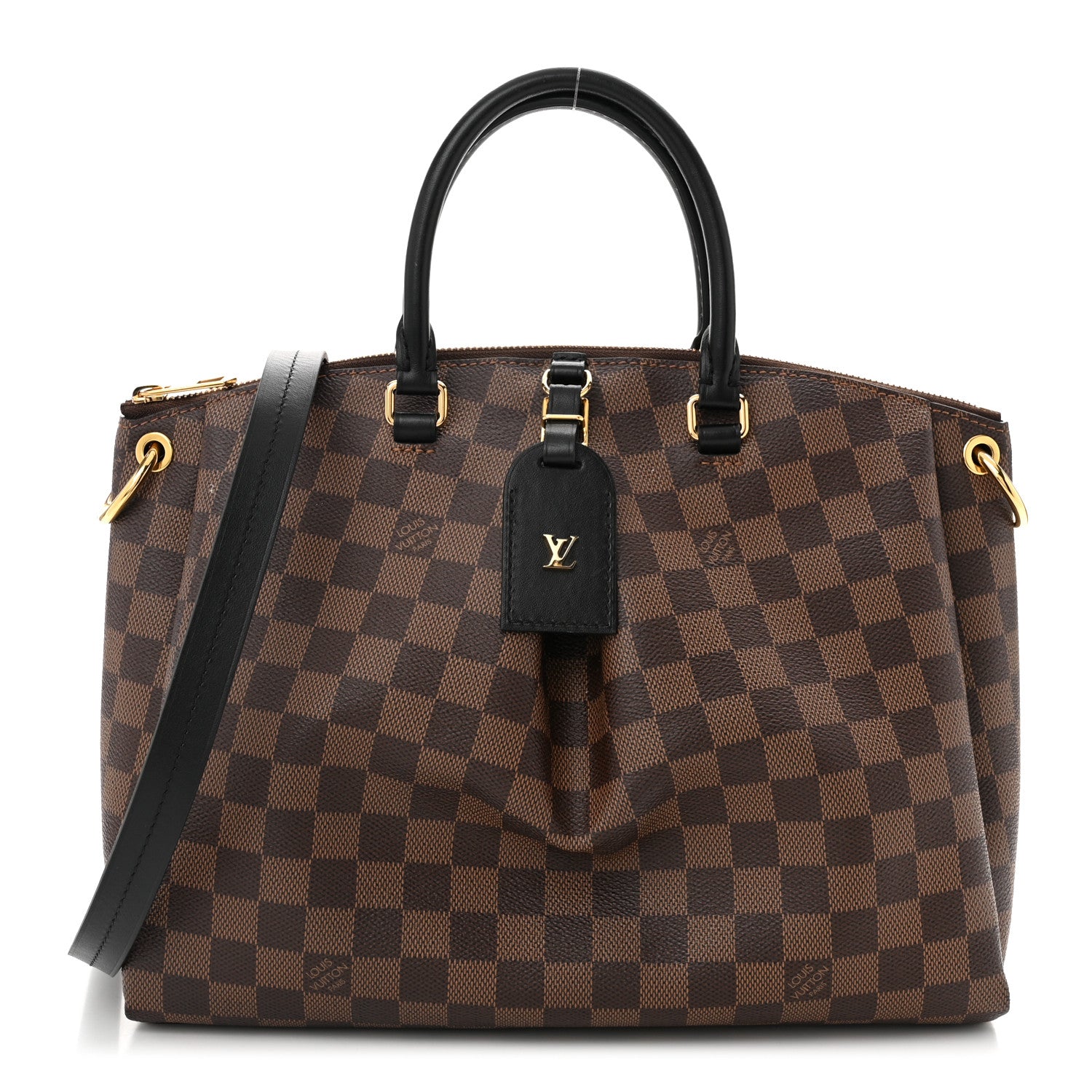 Louis Vuitton Damier Ebene Odeon Tote MM Black 1 of 11