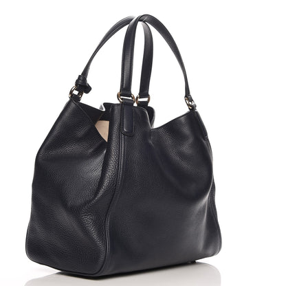 Gucci Pebbled Calfskin Medium Soho Shoulder Bag Blue 3 of 7