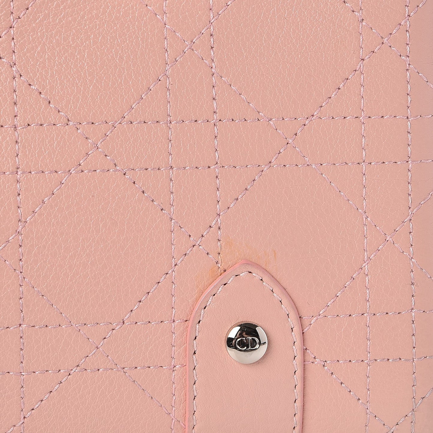 Calfskin Cannage Tote Rose Clair