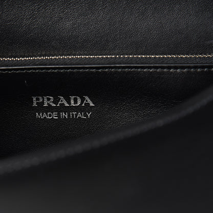 Prada Saffiano City Calfskin Studded Large Elektra Shoulder Bag Black Fuoco 5 of 9