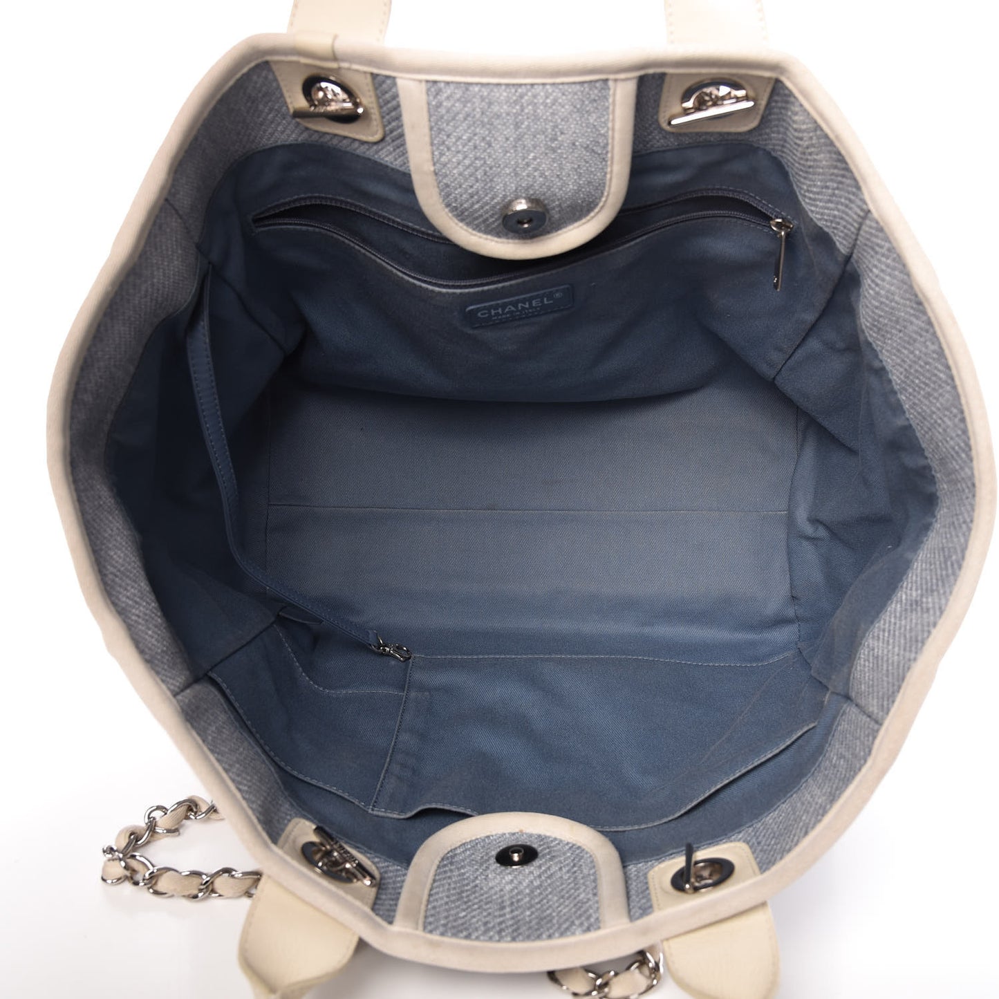 Canvas Large Deauville Tote Denim Blue