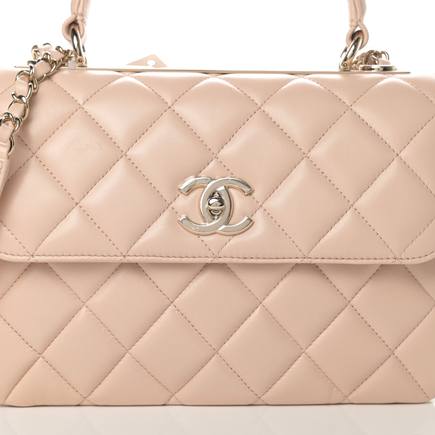 Chanel Lambskin Quilted Small Trendy CC Dual Handle Flap Bag Beige 8 of 12