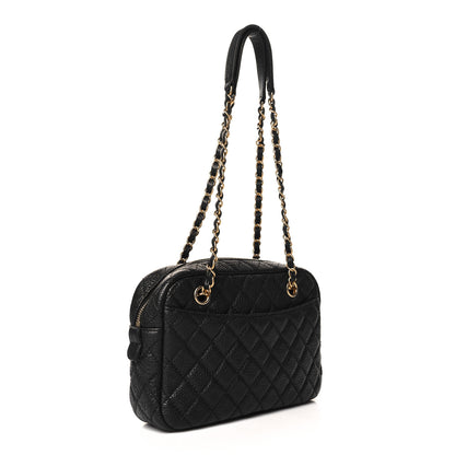 Chanel Calfskin Quilted Medium Camera Case Black 3 of 11