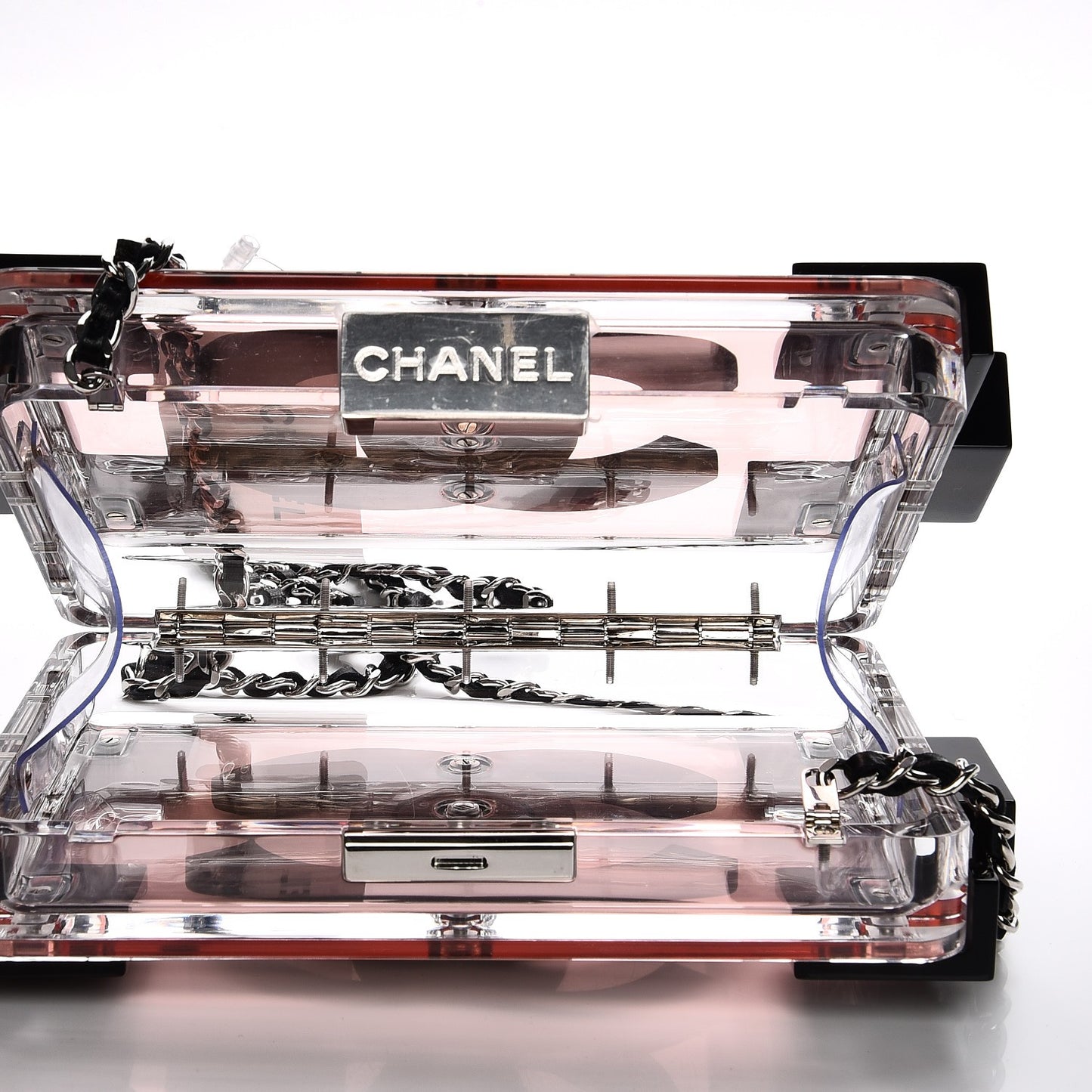Plexiglass Boy Brick Lego Clutch Pink Black