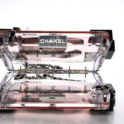 Chanel Plexiglass Boy Brick Lego Clutch Pink Black 5 of 6