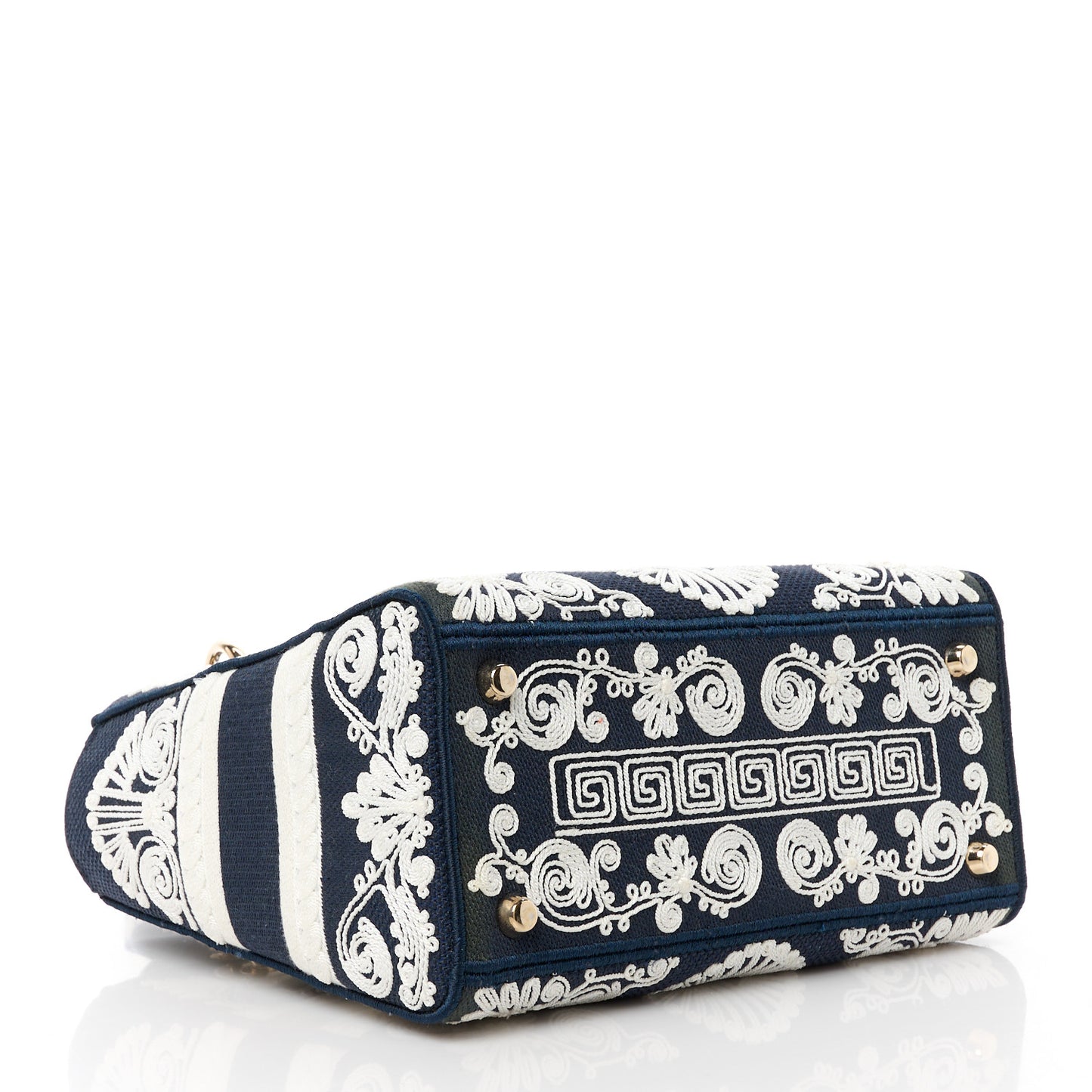 Embroidered Cornely Medium Lady D-Lite Blue White