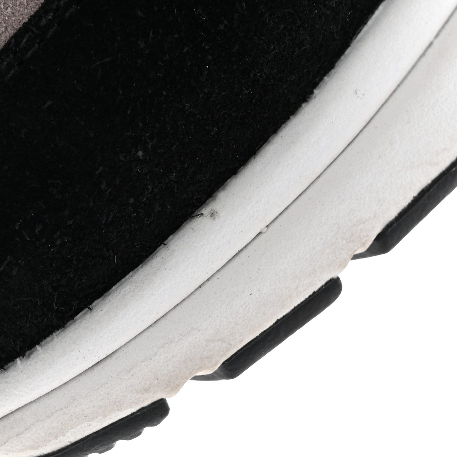 Chanel Tweed Suede Womens CC Sneakers 36 Black Grey 14 of 16