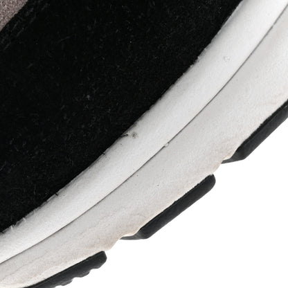 Chanel Tweed Suede Womens CC Sneakers 36 Black Grey 14 of 16