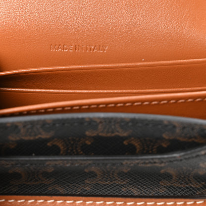 Celine Triomphe Canvas Business Card Holder Tan 7 of 9