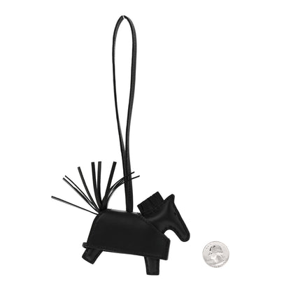 Hermes Milo Lambskin Studded Grigri Rodeo Robeo Rock Horse Bag Charm PM Black 2 of 4