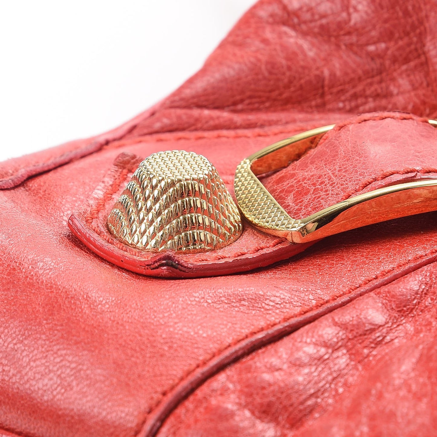 Agneau Giant 21 Gold Hardware Part Time Rouge Vermillon