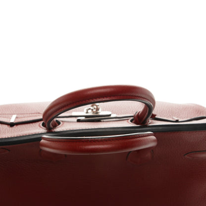 Hermes Taurillon Clemence Birkin 35 Rouge H 10 of 29
