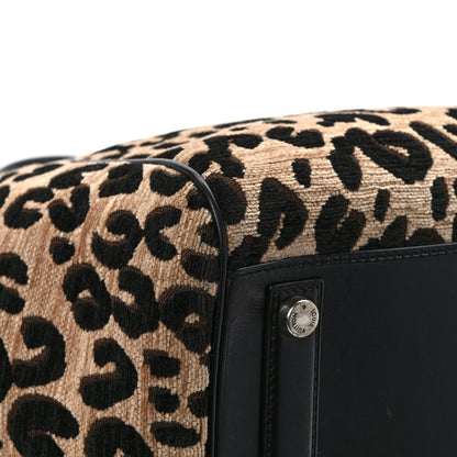 Louis Vuitton Jacquard Velvet Leopard Print Stephen Sprouse North South Bag Black 10 of 14
