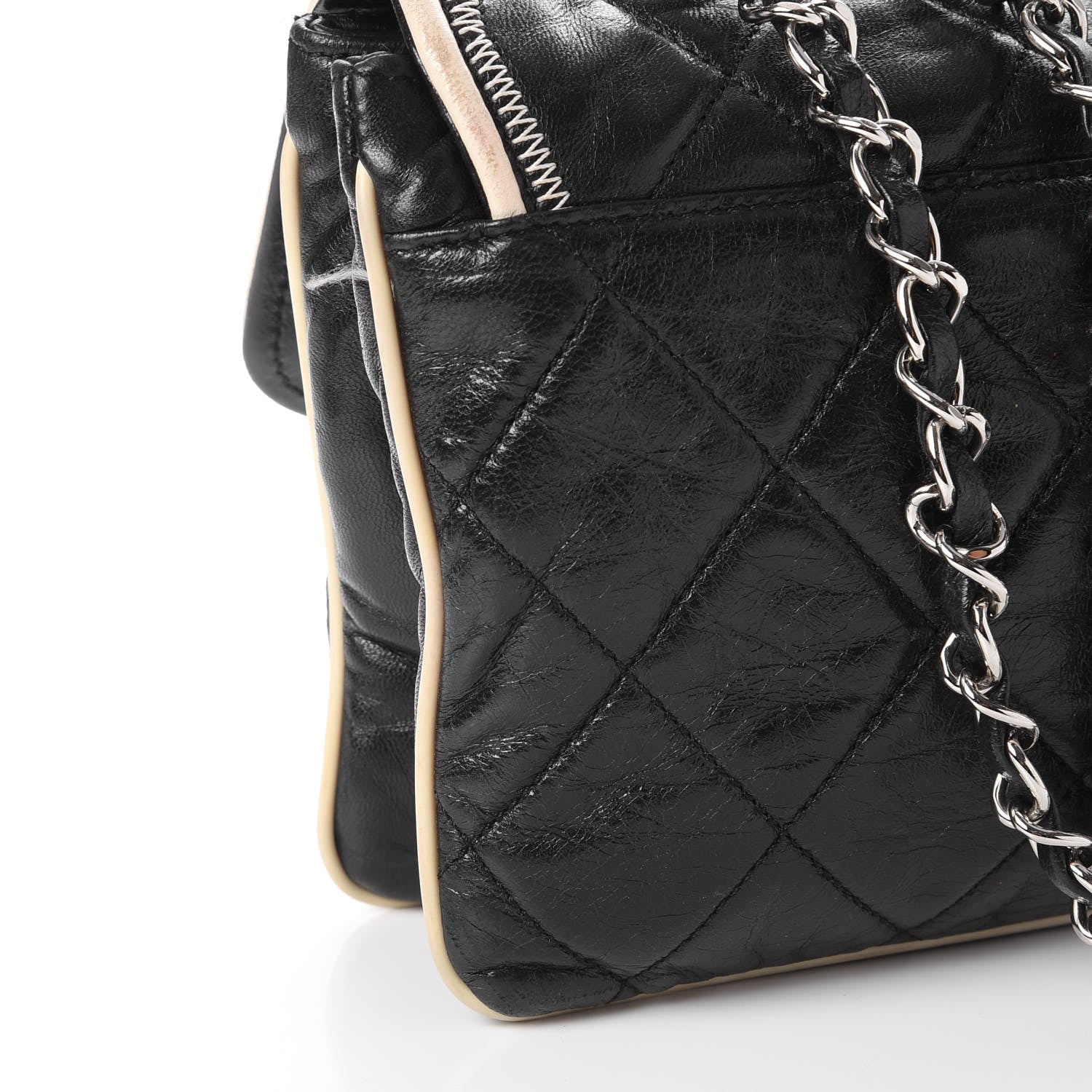 Chanel Lambskin East West Accordion Flap Black 15 of 23